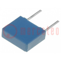 Condensateur: polyester; 0,0015uF; 200VAC; 400VDC; 5mm; ±10%; THT