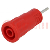 Connecteur: banane 4mm; socle; 36A; 1kV; rouge; -25÷80°C; 5mΩ