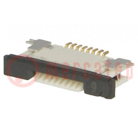 Connector: FFC/FPC; horizontal; PIN: 8; top contacts,ZIF; SMT; 50V