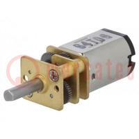 Motor: DC; with gearbox; HPCB 6V; 6VDC; 1.5A; Shaft: D spring; 210: 1