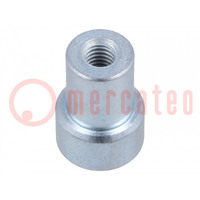 Magnet: permanent; neodymium; H: 4.5mm; 13N; Ø: 8mm; Thread len: 6mm