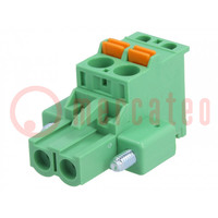 Pluggable terminal block; 5mm; ways: 2; angled 90°; plug; female