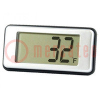 Multiméter: hőmérséklet; digitális,panelmérő; panelre; LCD