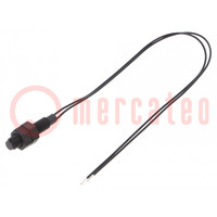 Reed switch; Pswitch: 10W; Ø8x38.1mm; Connection: lead 0,3m; 0.5A