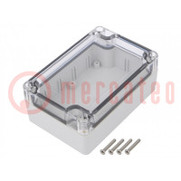 Enclosure: multipurpose; X: 70mm; Y: 105mm; Z: 40mm; ABS; grey; IP67