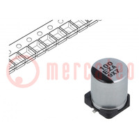 Kondensator: hybrydowy; 100uF; 25VDC; ESR: 30mΩ; ZA; SMD; ±20%; 2A