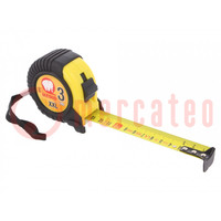 Measuring tape; L: 3m; Width: 25mm; Enclos.mat: ABS,rubber; measure