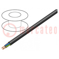 Wire; H07RN-F; 5G10mm2; round; stranded; Cu; rubber; black; Class: 5