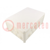 Enclosure: junction box; X: 201mm; Y: 285mm; Z: 120mm; IP66; white