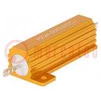 Resistor: bobinado; con radiador; 470Ω; 50W; ±1%; 30ppm/°C; 38,5mm