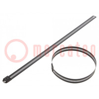 Cable tie; L: 300mm; W: 12mm; acid resistant steel AISI 316; 1112N