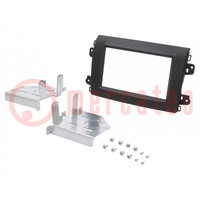 Radio frame; Fiat; 2 DIN; matt black