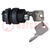 Switch: rotary with key; 22mm; Stabl.pos: 2; black; none; IP66