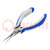 Pliers; half-rounded nose,elongated; ESD; B: 33mm; C: 10mm; D: 6.4mm