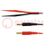 Kelvin kabel; 70VDC; 1A; Lngt: 1m; zwart,rood; Bedekking: verguld