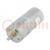 Motor: DC; with gearbox; LP; 6VDC; 2.4A; Shaft: D spring; 78rpm; 75: 1