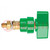 Laboratory clamp; green; 1kVDC; 100A; on panel,screw; brass; 81mm