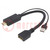 Adapter; DisplayPort Buchse,HDMI Stecker,USB A-Stecker; 0,1m