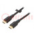 Kábel; HDMI 2.1; HDMI dugó,kétoldalas; PVC; 1,5m; fekete; 28AWG