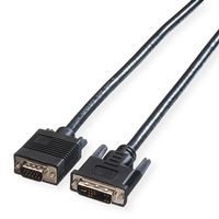 ROLINE DVI Cable, DVI (12+5) - HD15, M/M, 3 m