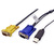 ATEN 2L-5203UP KVM-Kabel VGA USB (mit eingebautem PS/2-USB-Konverter), schwarz, 3 m