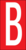 Buchstaben - B, Rot, 57 x 22 mm, Baumwoll-Vinylgewebe, Selbstklebend, B-500
