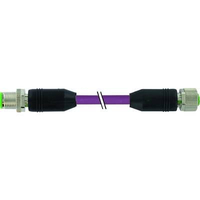 CONECTOR M12 0° / M12 HEMBRA 0° APANTALLADO B-COD.PROFIBUS