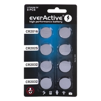 EVERACTIVE MIX 2X CR2016 2X CR2025 4X CR2032 3V PILE BOUTON LITHIUM BATTERIE LA PLUS PUISSANTE BATTERIE 10 ANS DURÉE DE VIE 8 PI