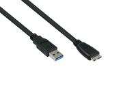Alcasa UK30P-AMB-018S USB-kabel 1,8 m USB 3.2 Gen 1 (3.1 Gen 1) USB A Micro-USB B Zwart