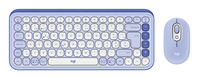 Logitech 920-013277 teclado Ratón incluido Universal Bluetooth QWERTZ Suizo Lila, Blanco