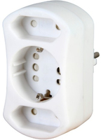 Kopp DUOversal adattatore per presa di corrente Tipo F Tipo C (Europlug) Bianco