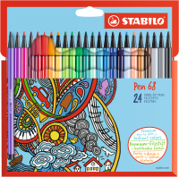 STABILO Pen 68 viltstift Fijn Meerkleurig 24 stuk(s)