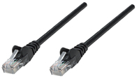 Intellinet Netzwerkkabel, Cat6, U/UTP, CCA, Cat6-kompatibel, RJ45-Stecker/RJ45-Stecker, 0,25 m, schwarz