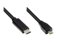 Alcasa GC-M0121 USB Kabel 0,5 m USB 2.0 Micro-USB B USB C Schwarz