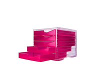 Styro 275-8430.2262 Schreibtischablage Polystyrol Pink, Transparent