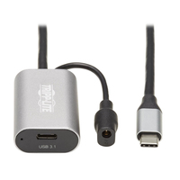Tripp Lite U330-05M-C2C Aktives USB 3.2 Gen 1-Verlängerungskabel – USB-C-zu-USB-C (Stecker/Buchse), 5 Gbit/s, nur Daten, 5 m