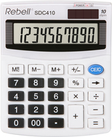 Rebell SDC 410 calculatrice Bureau Calculatrice basique Blanc