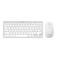 Celly SWKEYBMOUSE tastiera RF Wireless QWERTY Inglese Mouse incluso Argento