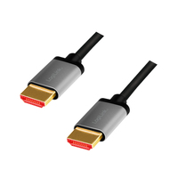 LogiLink CHA0105 cavo HDMI 2 m HDMI tipo A (Standard) Nero, Grigio