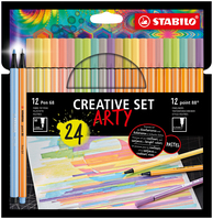 STABILO ARTY Creative Set Pen 68 & point 88 combi etui 24 stuks