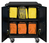 Leba NoteBag NB2-5T-YEL-UC-SC tároló/töltő kocsi és szekrény mobileszközökhöz Hordozható eszközrendező doboz Sárga