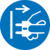 Safety pictogram Disconnect mains plug from electrical outlet (ISO 7010)