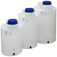 Zylindrischer Behälter Standard-Dosierbehälter FD-C, Aricon, 200 Liter, 600mm Ø, 880mm Höhe, Natur