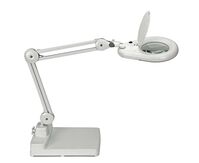 LED lamp with magnifying lens MAULviso, with base