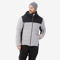 Warm 900 Men's Very Warm And Ventilated Ski Jacket - Grey And Black - XL .