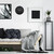 Relaxdays Wanduhr, ohne Sekundenzeiger, modern, analog, Uhr für Küche, Wohnzimmer, Arbeitszimmer, rund, Ø 35 cm, schwarz