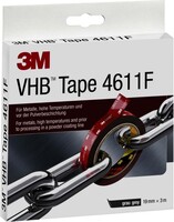 Klebeband doppelseitig 19mmx3m,gr.,f.Metall 4611193