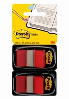 Post-it Index Flags 50 per Pack (x2) 25mm Red Ref 680-RDEU [Pack 2]