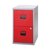 Bisley 2 Drawer A4 Home Filer Grey/Red (Dimensions: W413 x D400 x H672mm) PFA2-8794