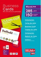 Decadry MicroLine Bright White 285gsm Business Cards PK150